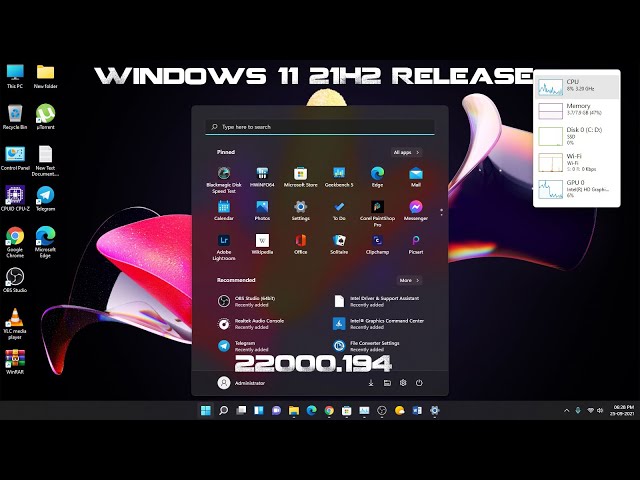 Microsoft disponibiliza Windows 11 Insider Preview Build 22000.194