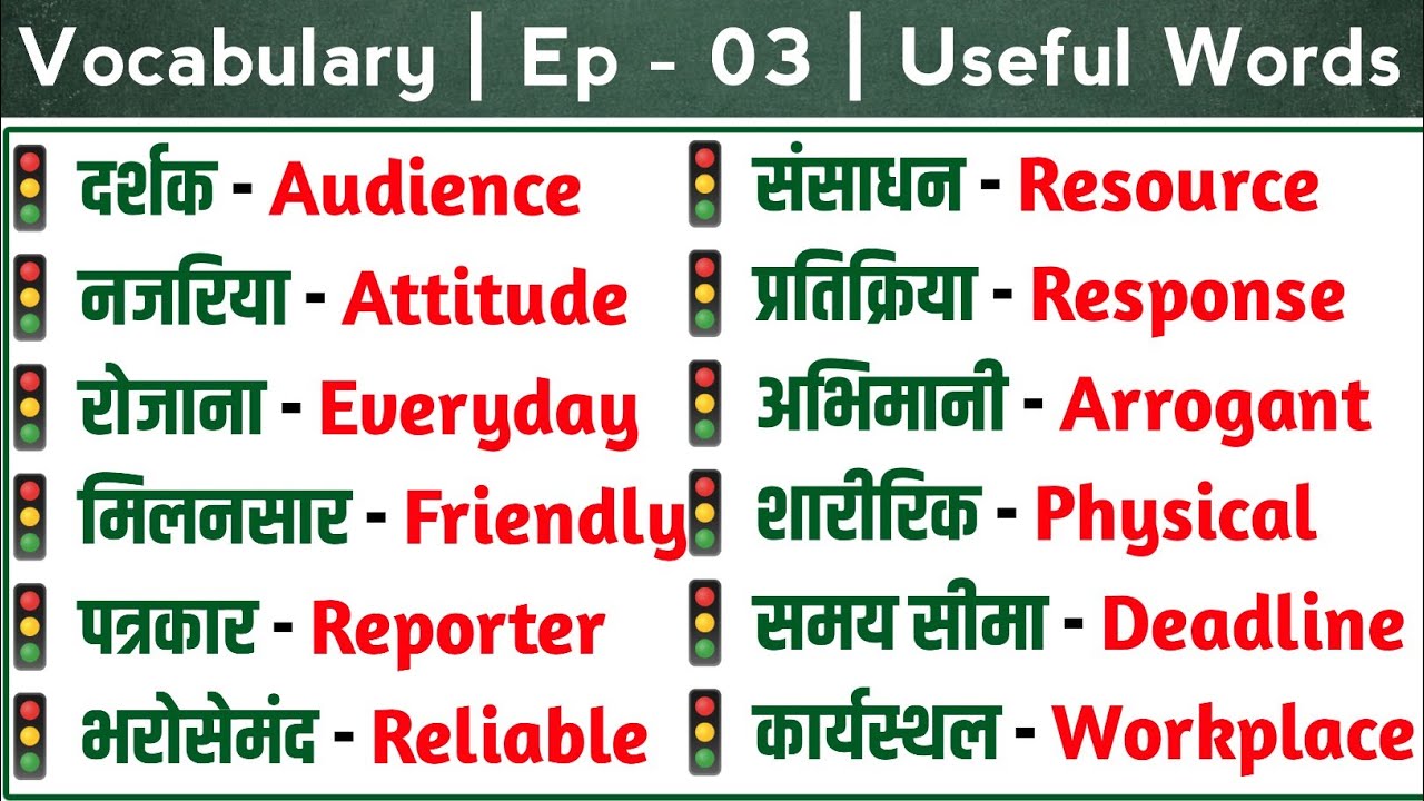 Vocabulary | Ep - 03 | Most Useful English Words | Dictionary | Word Meaning 