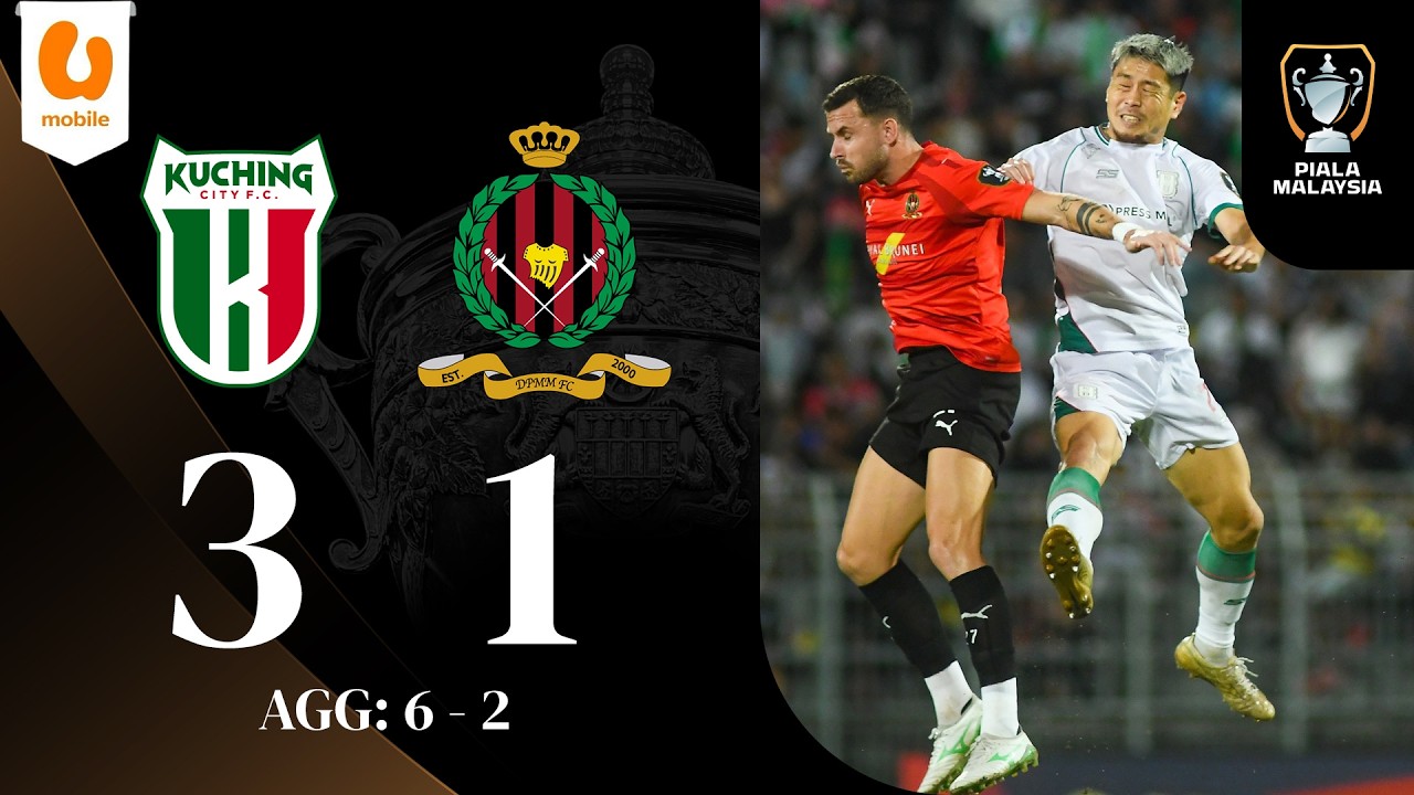 Sorotan: Kuching City FC 3 - 1 DPMM FC (AGG:6-2) | Suku Akhir (2) | Piala Malaysia 2025-26