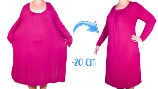 Good sewing trick - how to downsize a dress to fit you perfectly!