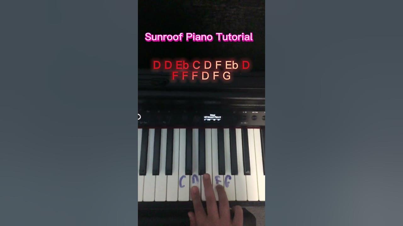 Sunroof Piano Tutorial shorts YouTube