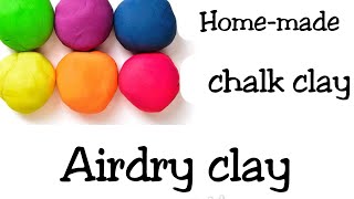 How to make Airdry clay with chalk pieces| Homemade chalk clay|soft clay... screenshot 1