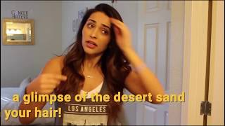 Synthetic Heat Resistant Wig Loose Wave Middle Parted Natural Brown Human Hair