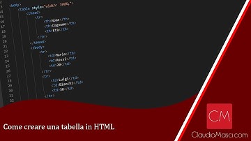 Come creare una tabella in HTML