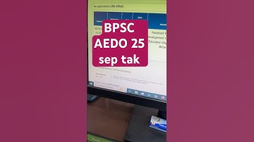 Bpsc aedo 25 updats