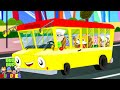 Wheels on the Bus Nursery Rhyme &amp; Cartoon Video for Kids