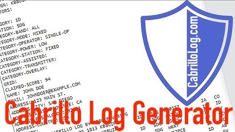Cabrillo Log Generator