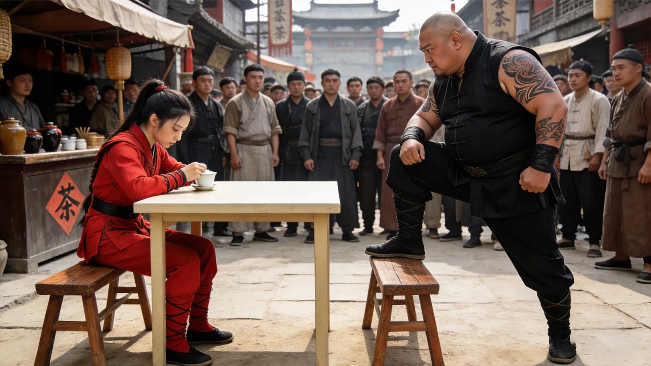 惡霸當街欺負姑娘，沒想到她是功夫高手，秒殺惡霸！