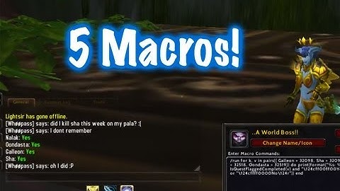 Five Awesome General Macros #1 (World of Warcraft)