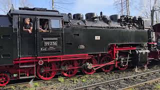 Brockenbahn mit BR 99 236 Ankunft Drei-Annen-Hohne nach Wernigerode