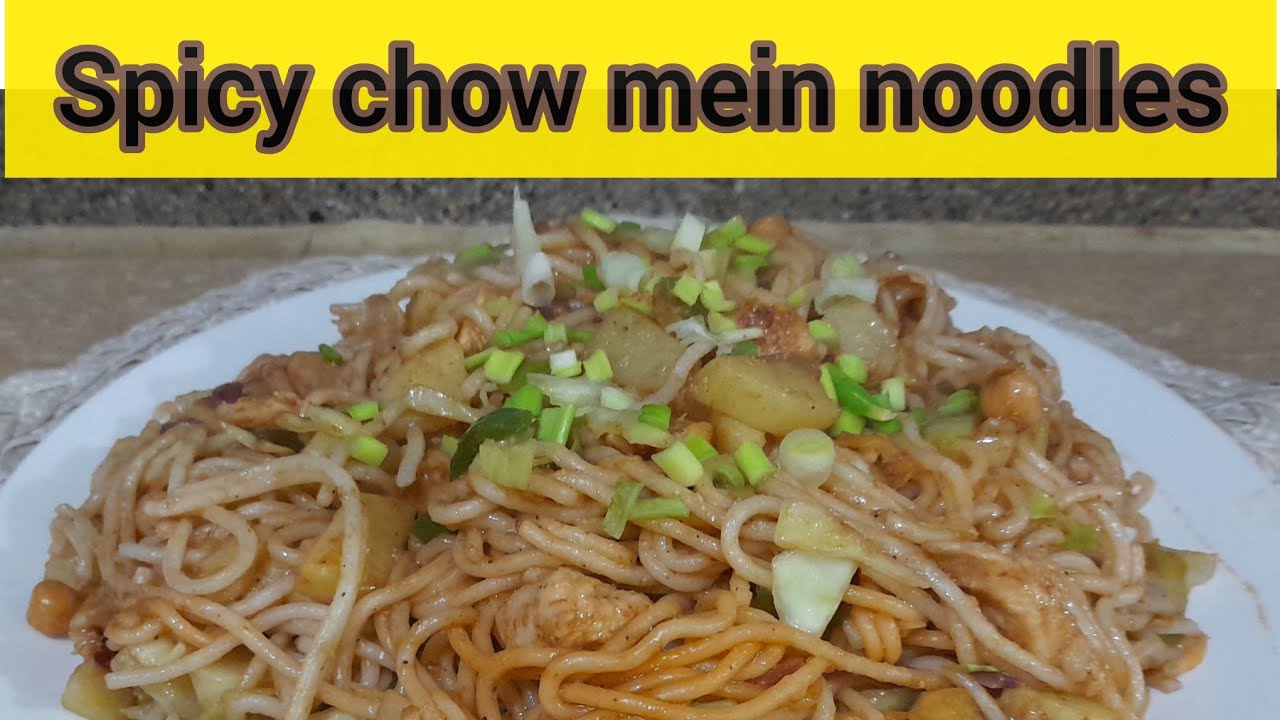 how to make easy chow Meinspicy chicken spaghetti recipe in urdu