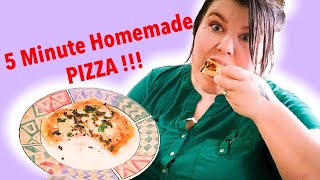 First Time Homemade 50 Calorie Pizza (ONLY 5 MINUTES WITH 2 INGREDIENTS!!!)