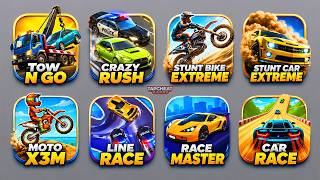 Tow N Go, Crazy Rush, Stunt Bike Extreme, Stunt Car, Moto X3M, Line Race, Race Master, Car Race screenshot 1