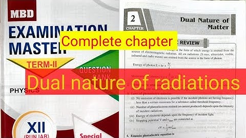 #EXAMINATION MASTER MBD #+2 PHYSICS! #DUAL NATURE OF RADIATIONS ! #pseb #psebboard #pseb+2class