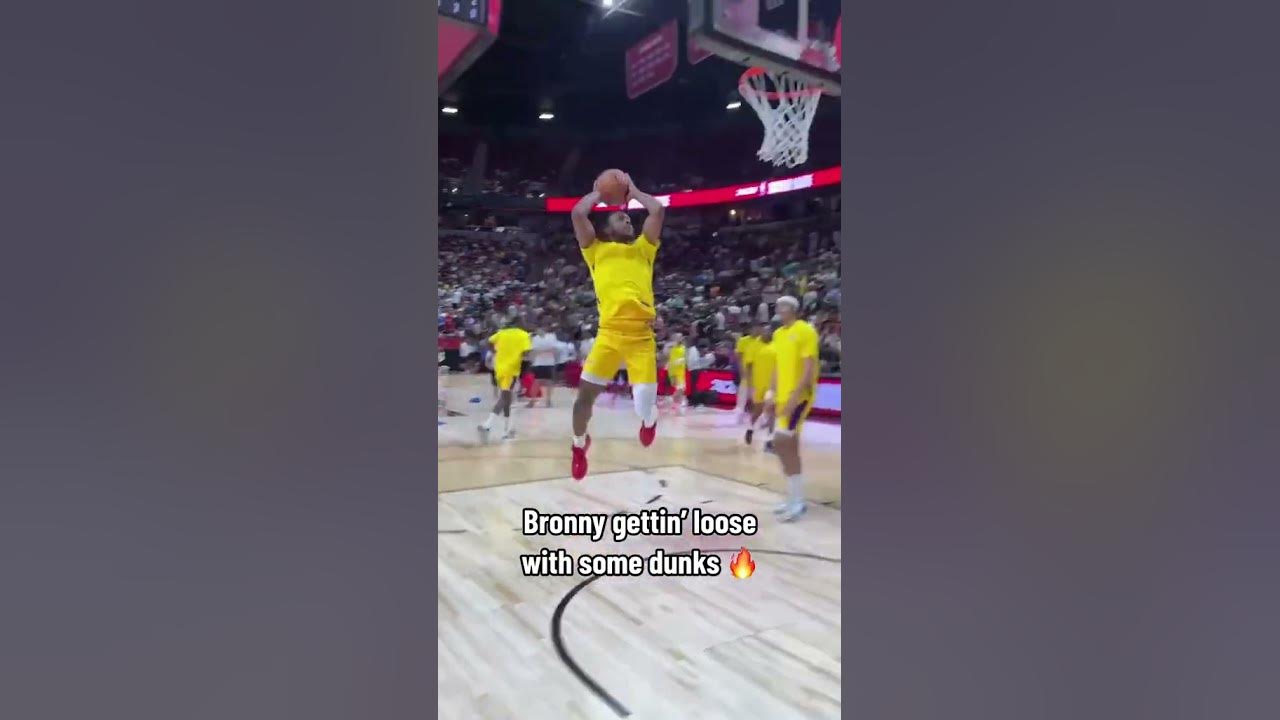 Bronny’s pre-game dunks 🔥 Bronny’s pre-game dunks 🔥