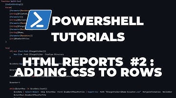 PowerShell Tutorials Making HTML Reports #2 : Adding CSS to Rows