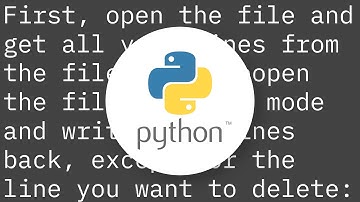 How to delete a specific line in a file?