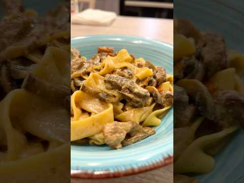 Фетучини с говядиной в сливочном соусе 🍝 #фетучини #ужин #идеядляужина #рецепт #recipes #паста