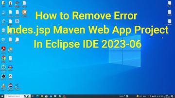 Remove Error Index.jsp in Maven Web App Project