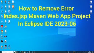 Details Remove Error Index.jsp in Maven Web App Project Update