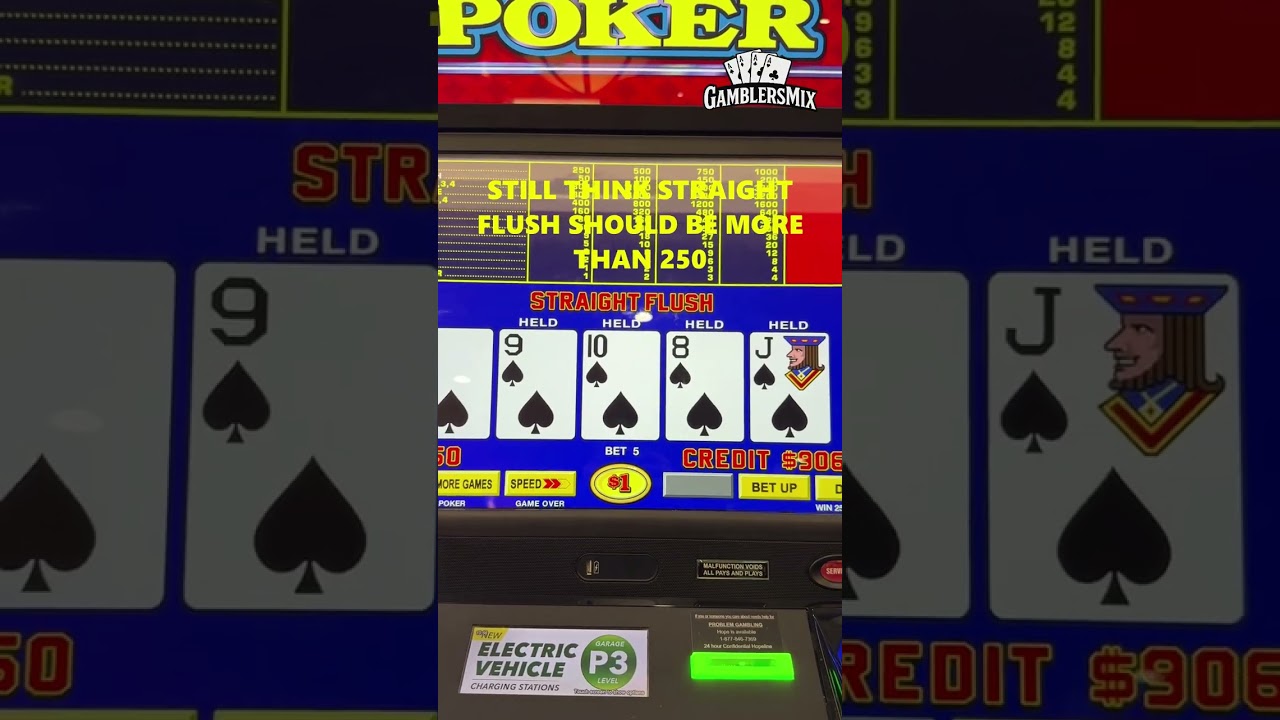 We Got The Straight Flush on Single Line Video Poker - YouTube