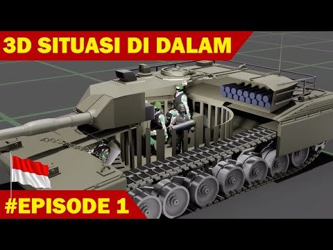 CARA KERJA TANK (LEOPARD 2 INDONESIA) ANIMATION 3D