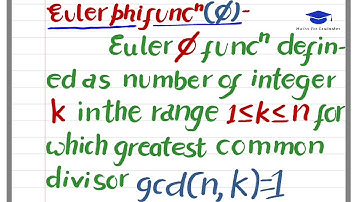Euler phi function|| Abstract Algebra||definition and application