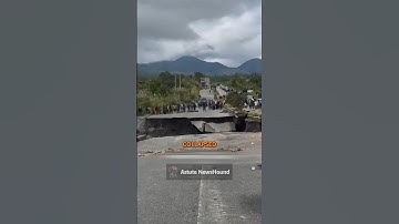 Highway to Hell: Road Collapses in Front of People After Floods in Indonesia