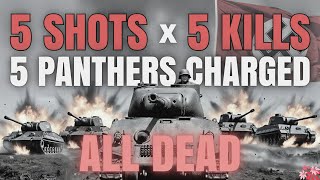 5 Panthers Charged – Sherman Gunner Fired 5 Shots and Killed ALL 5 in Seconds!