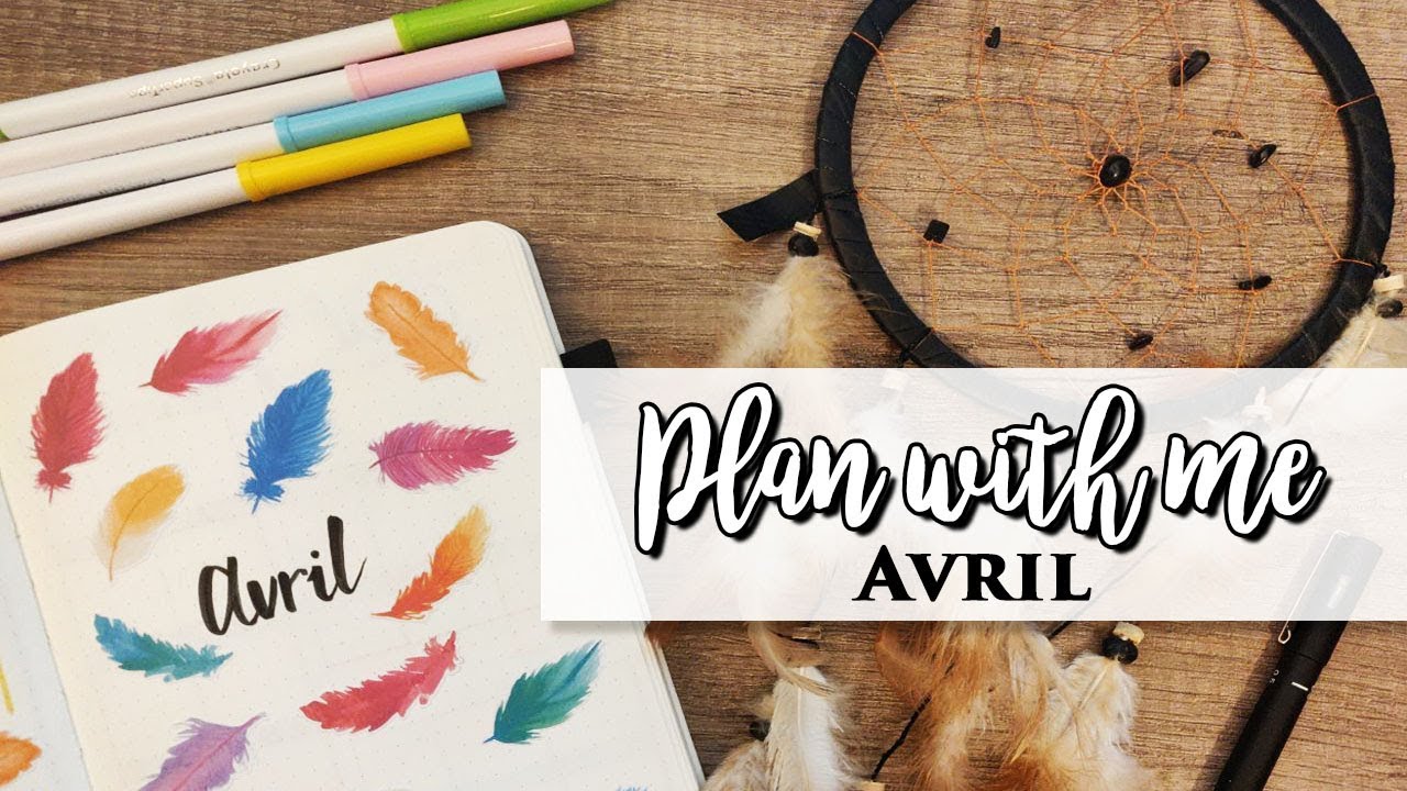 Plan With Me : Avril 2019 (Plumes) | Bullet Journal Setup 🐺