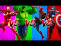 SUPERHERO COLOR DANCE CHALLENGE Iron Man vs Hulk vs Spider-Man vs Captain America