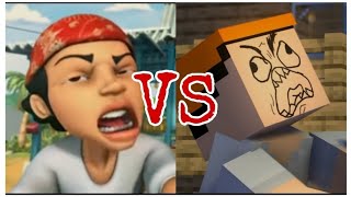 Abang Sally Comparison Minecraft Parody VS Original (Minecraft Animation)