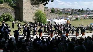 Pipe bands walking down the Bressuire Chateau drive. Highland Games 2022. France. by Ken Graham 314 views 1 year ago 1 minute, 31 seconds