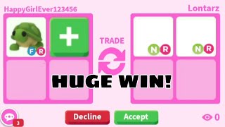 😱😝HUGE WIN! No Idea How I GOT 2 HIGH DEMAND OUT OF GAME NEON LEGENDARY For My TURTLE + WIN TRADES!