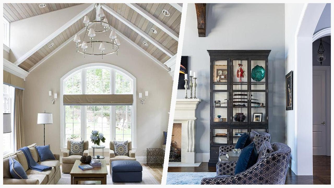 75 Black Vaulted Ceiling Living Room Design Ideas You'll Love ???? - YouTube