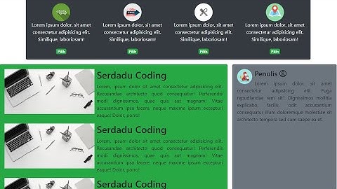 Membuat Konten Utama dan Sidebar menggunakan HTML dan Framework Bootstrap (5) | Serdadu Coding