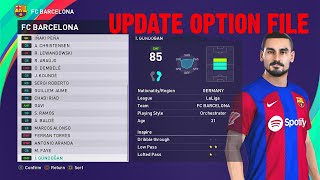 UPDATE OPTION FILE PES 2024 PS4 PS5