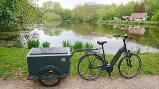 Solar E-Bike Trailer! Construction and Field Trip!