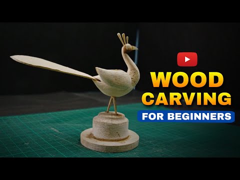 Mini Pecock 3D Wood Carving 🦚 | Step By Step Wood Carving Tutorial | SDAR Art