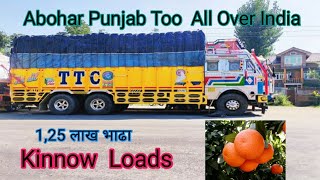 Kinnow Load , 1लाख ,25,000 भाढा , Abohar Punjab Too  Bihar india , Truck Loads Available