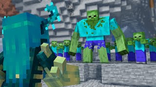 Warden Girl Vs Mutant Zombie - Minecraft Animation