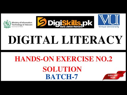 Digital Literacy Hands-On Exercise No.2 Solution | Batch 7 || Digiskills