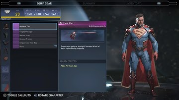 Injustice 2 - Superman  All Unlockable Abilities