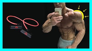 Home Shoulder Workout With Resistance Bands  تمارين الكتف بحبل المقاومة