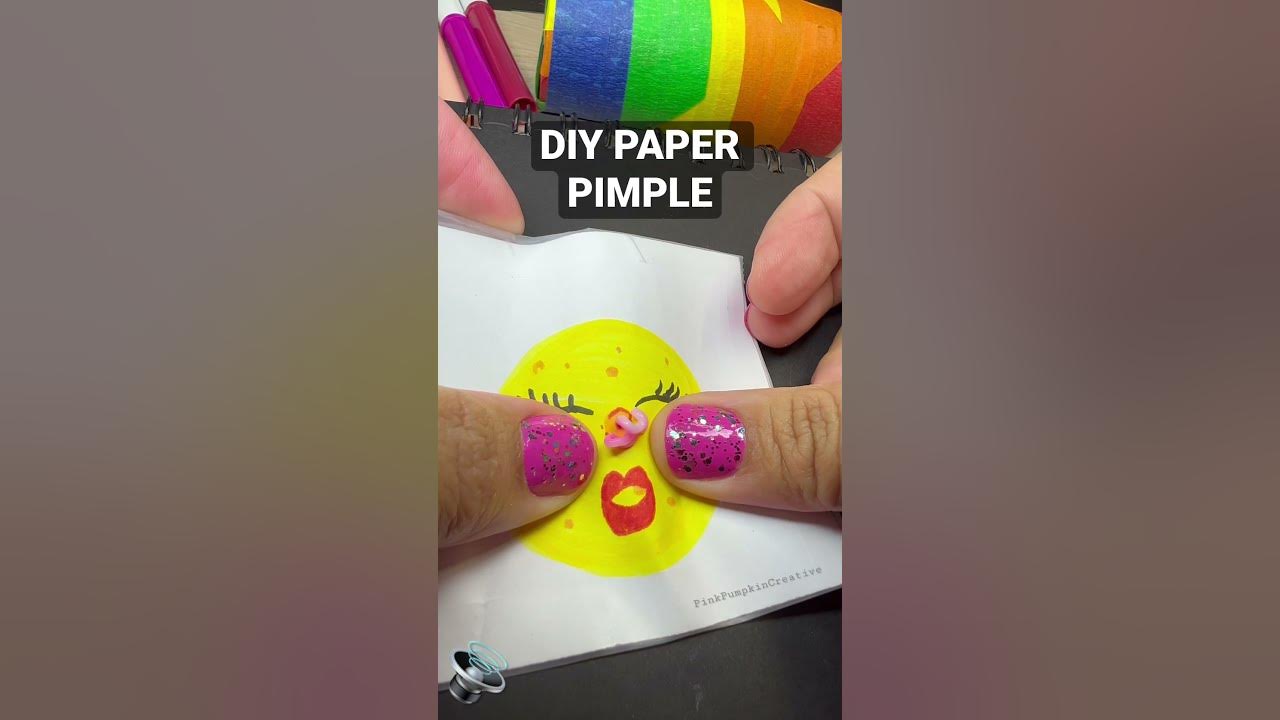 DIY Paper Pimple! 🌋🔊 viral satisfying diy pimple asmr YouTube