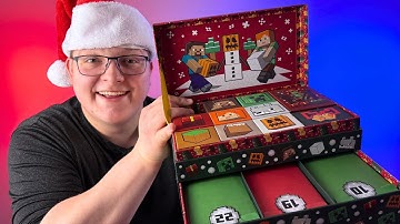 24 Days of Minecraft Surprises in One Video! Minecraft Advent Calendar Unboxing.ear y