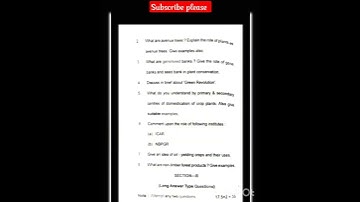 plant Resources utilisation and conservation m.sc.botany 3sem #examination #2022 #kumaununiversity