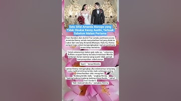 Terkuak Sebelum Malam Pertama, Ini Sifat Amanda Manopo yang Tidak Disukai Kenny Austin #shorts