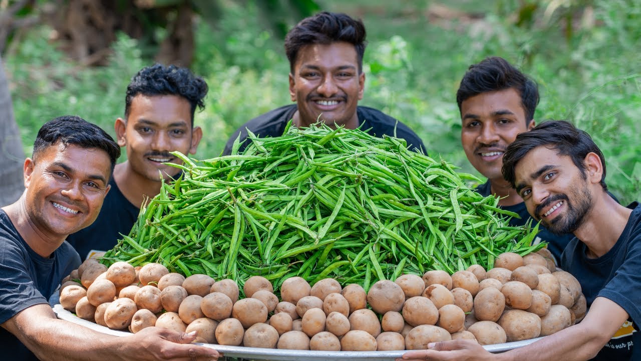 GUVAR BATAKA | Guvar Bataka Nu Shaak | Kathiyawadi Recipe | Village Rasoi
