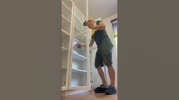 Assembly and secure installation of IKEA Billy bookcases. Handyman San Jose #IKEA #FurnitureAssembly